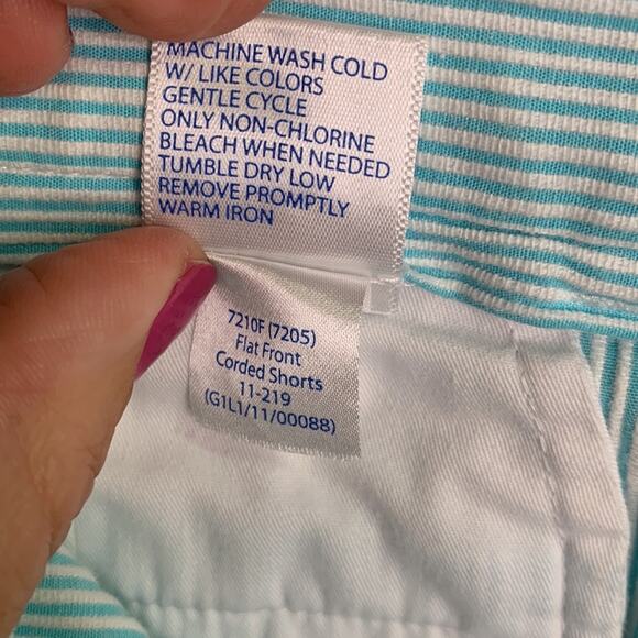 Southern Tide Flat Front Corded ‘The SkipJack’ Blue Pinstripe Shorts M-112 Sz 32 - Picture 6 of 8